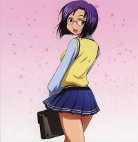 sugai sakura, amaenaideyo!!, lowres, tagme, 00s, glasses, purple hair, school uniform