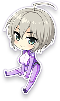 derauea, veruka valentina, honoo no haramase oppai ero appli gakuen, lowres, 1girl, ahoge, breasts, chibi, grey hair, huge breasts, sitting, spread legs