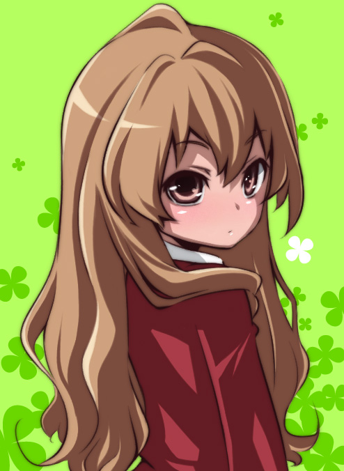 hanasaki, aisaka taiga, toradora!, bad id, bad pixiv id, 00s, brown eyes, brown hair, long hair, looking back, school uniform, solo