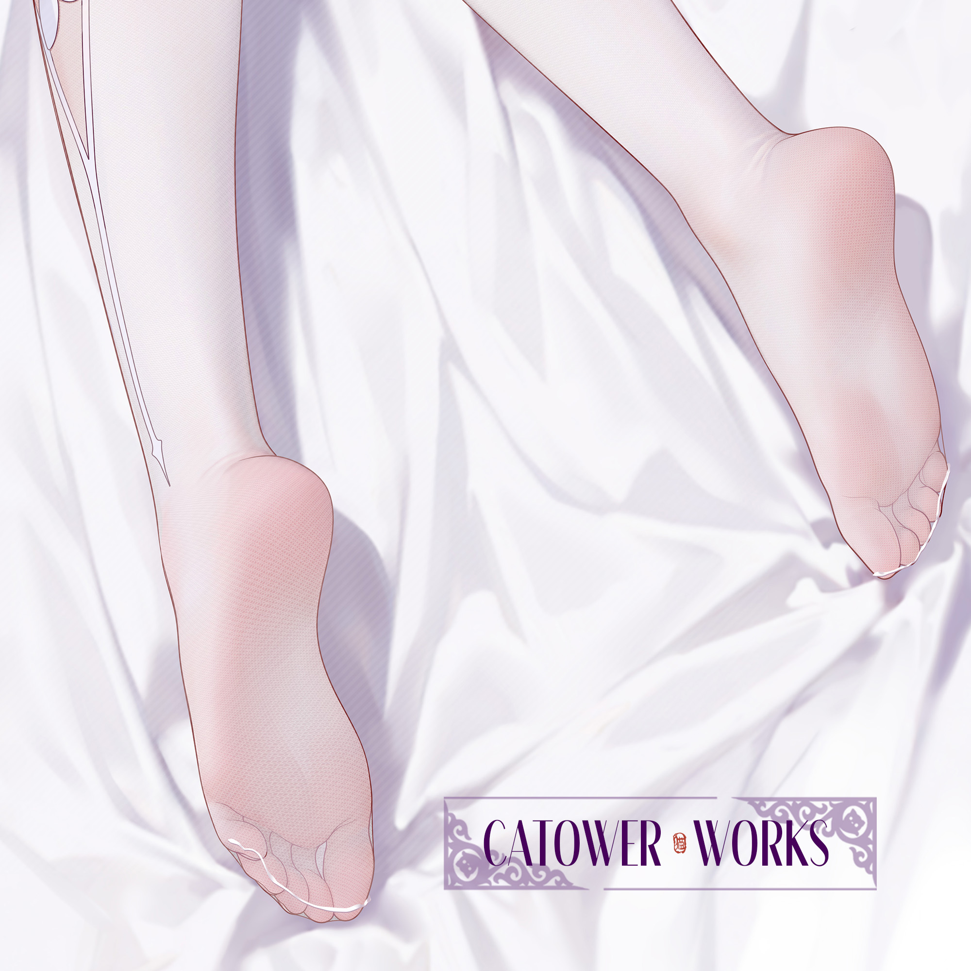 da mao banlangen, castorice (honkai: star rail), honkai: star rail, honkai (series), highres, 1girl, anzio school uniform, black shoes, dakimakura (medium), dakimakura (object), dress, gloves, long sleeves, no shoes, non-pubic inmon, pantyhose, pillow, pubic tattoo, pubic tattoo through clothing, school uniform, shoes, skirt, solo, tattoo, white gloves, white pantyhose