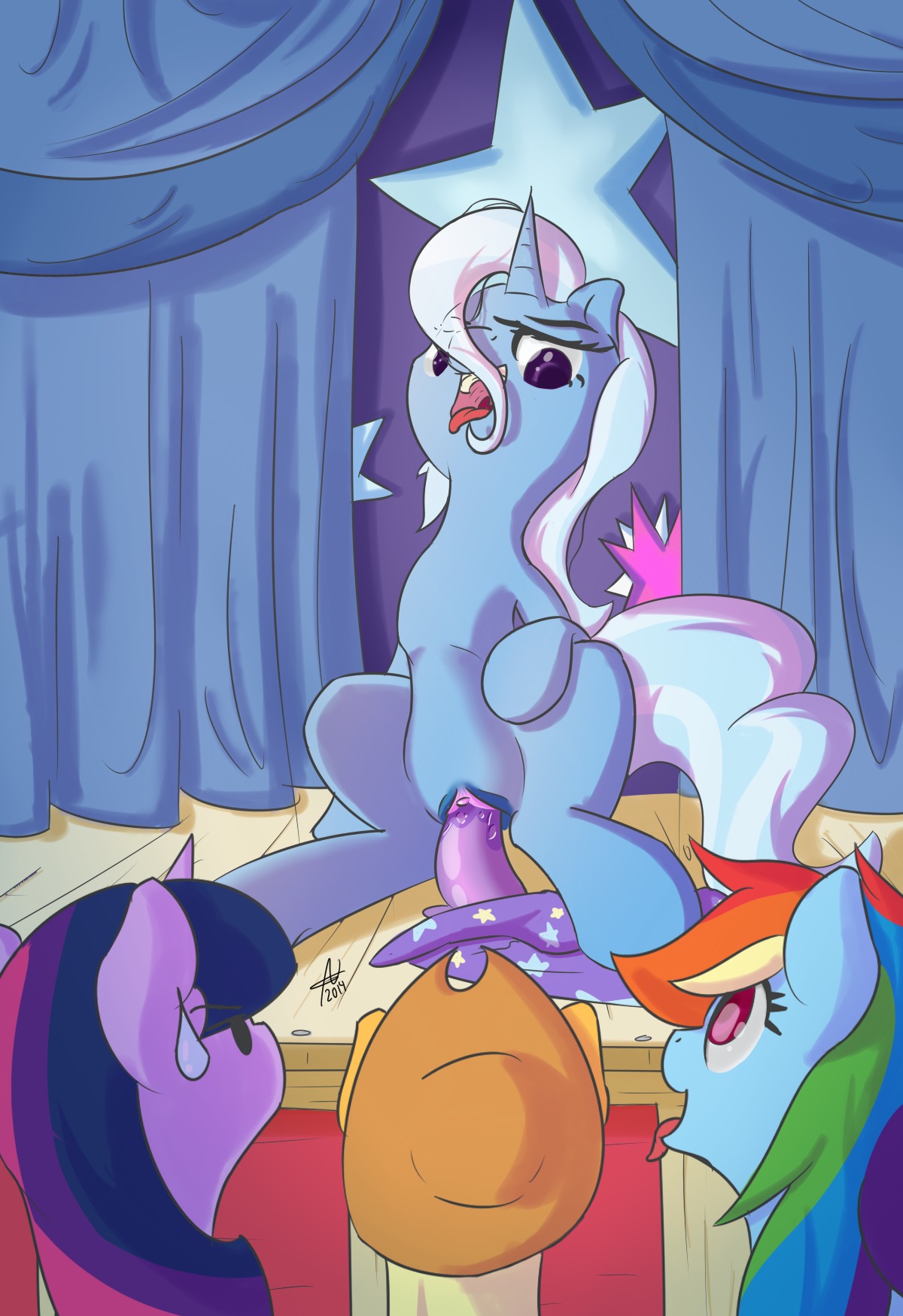 Rule34 – If it exists, there is porn of it / cosmicnova, applejack (mlp), rainbow dash (mlp), trixie (mlp), twilight sparkle (mlp) / 252919