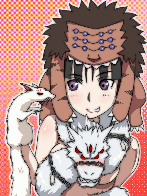 isayama yomi, ga-rei, ga-rei zero, 00s, chain, purple eyes, stuffed toy