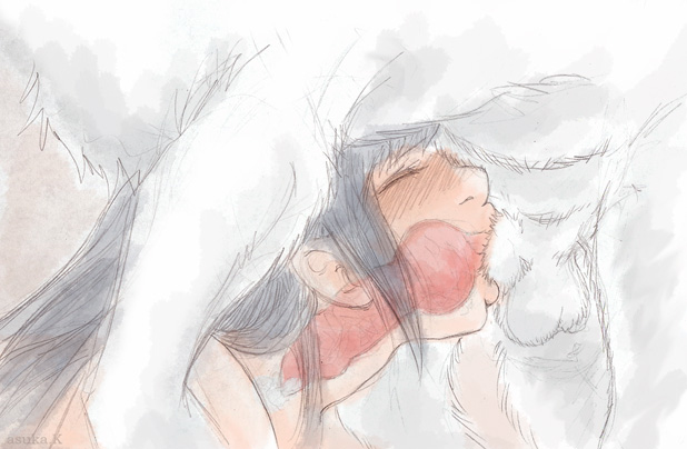 asuka k, akamaru (naruto), hyuuga hinata, naruto (classic), naruto (series), 1girl, animal penis, bestiality, closed eyes, deepthroat, dog, fellatio, interspecies, knotted penis, knotting, oral, penis, throat bulge, uncensored, x-ray