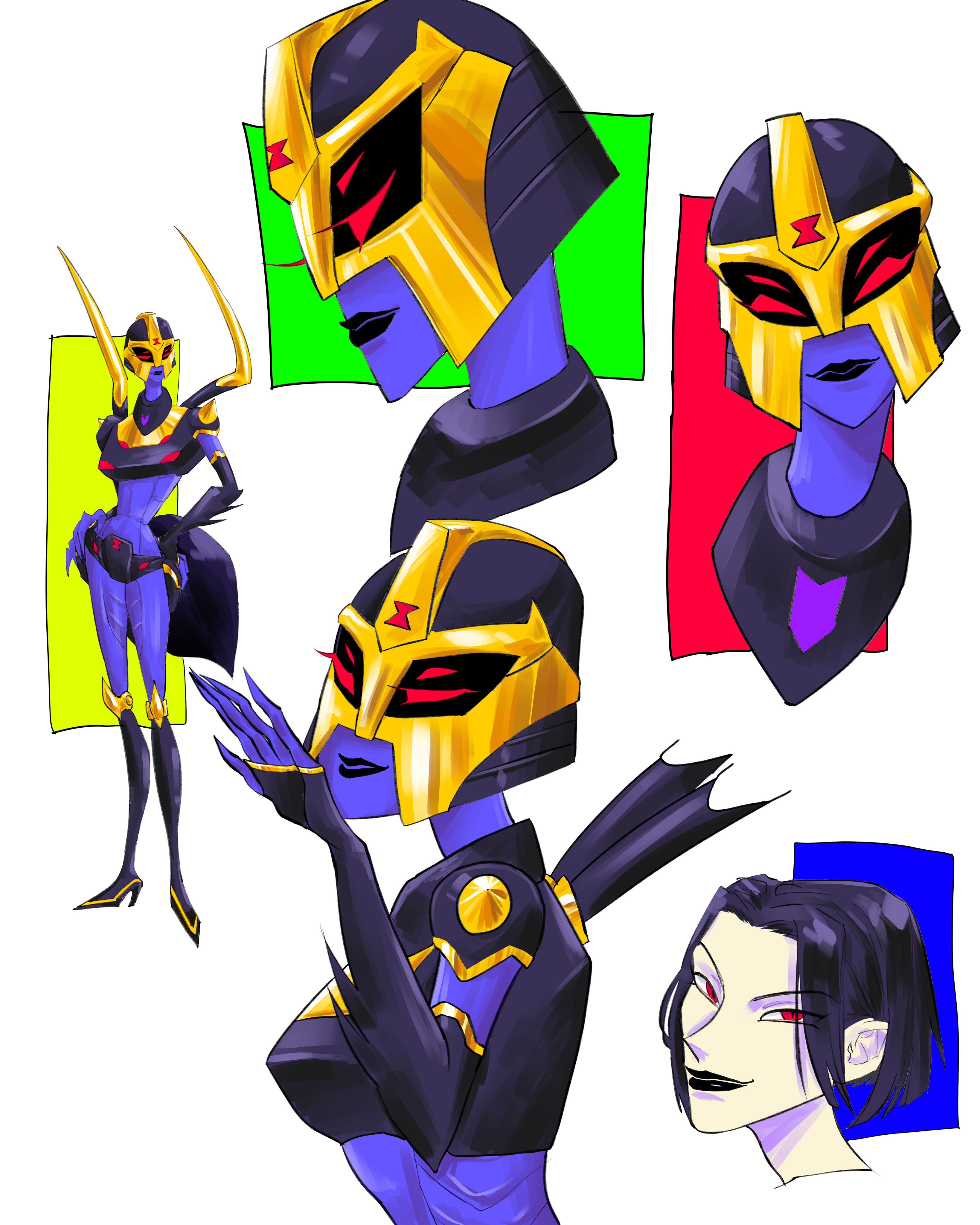 blackarachnia, transformers, transformers animated, absurdres, highres, 1girl, arthropod girl, arthropod limbs, black hair, black lips, colored skin, decepticon, extra eyes, fingernails, hands on own hips, high heels, humanization, humanoid robot, insect girl, insignia, metal skin, narrow waist, o 0 o o, pale skin, purple skin, red eyes, robot, robot girl, sharp fingernails, short hair, spider girl