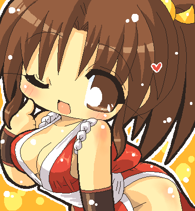 shiranui mai, snk, the king of fighters, lowres, chibi, ninja