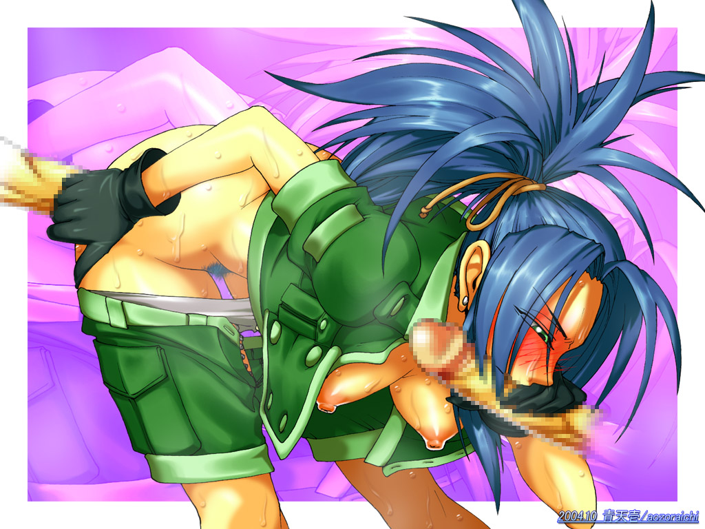 leona heidern, snk, the king of fighters, tagme, censored, fellatio, oral, text focus