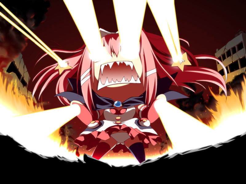 mitsuki mantarou, endou ifrina, figu@mate, game cg, tagme, 1girl, angry, female focus, laser, panties, pink hair, solo, underwear