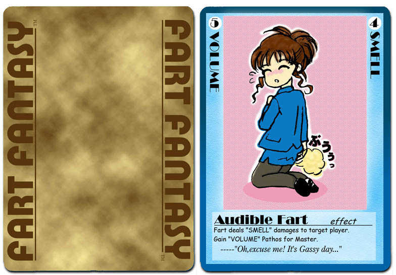 hard-translated, source request, third-party edit, 1girl, blush, brown hair, business suit, card game, closed eyes, fantasy, fart, female focus, formal clothes, office lady, pantyhose, solo, suit, thighhighs