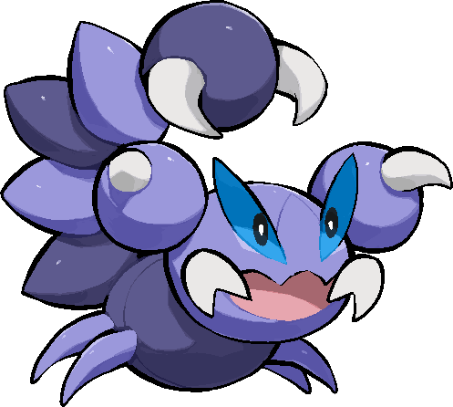 kawaanago, skorupi, nintendo, pokemon, commentary request, lowres, animal focus, bug, claws, full body, gen 4 pokemon, no humans, open mouth, pokemon (creature), pokemon focus, solo, transparent background