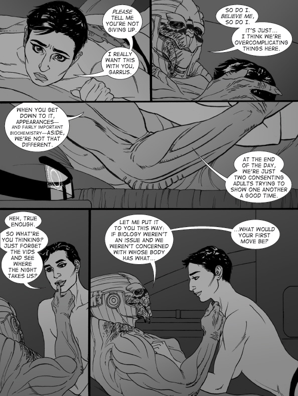 Rule34 – If it exists, there is porn of it / reginaprimata, commander shepard, femshep, garrus vakarian, turian / 253911