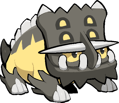kawaanago, bastiodon, nintendo, pokemon, commentary request, lowres, animal focus, closed mouth, full body, gen 4 pokemon, no humans, pokemon (creature), pokemon focus, solo, teeth, transparent background