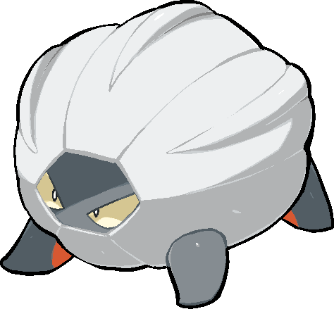 kawaanago, shelgon, nintendo, pokemon, commentary request, lowres, full body, gen 3 pokemon, no humans, pokemon (creature), pokemon focus, solo, transparent background, v-shaped eyes