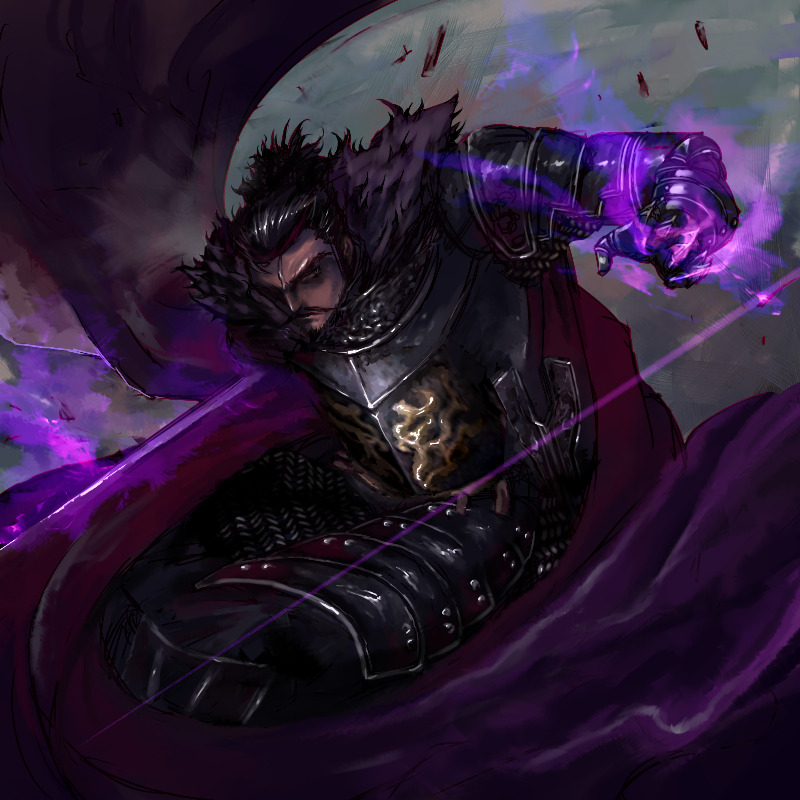 homex, oda nobunaga, oda nobunaga (sengoku musou), sengoku musou, sengoku musou 2, md5 mismatch, resolution mismatch, source smaller, 1boy, armor, aura, cloak, male focus, solo, sword, weapon