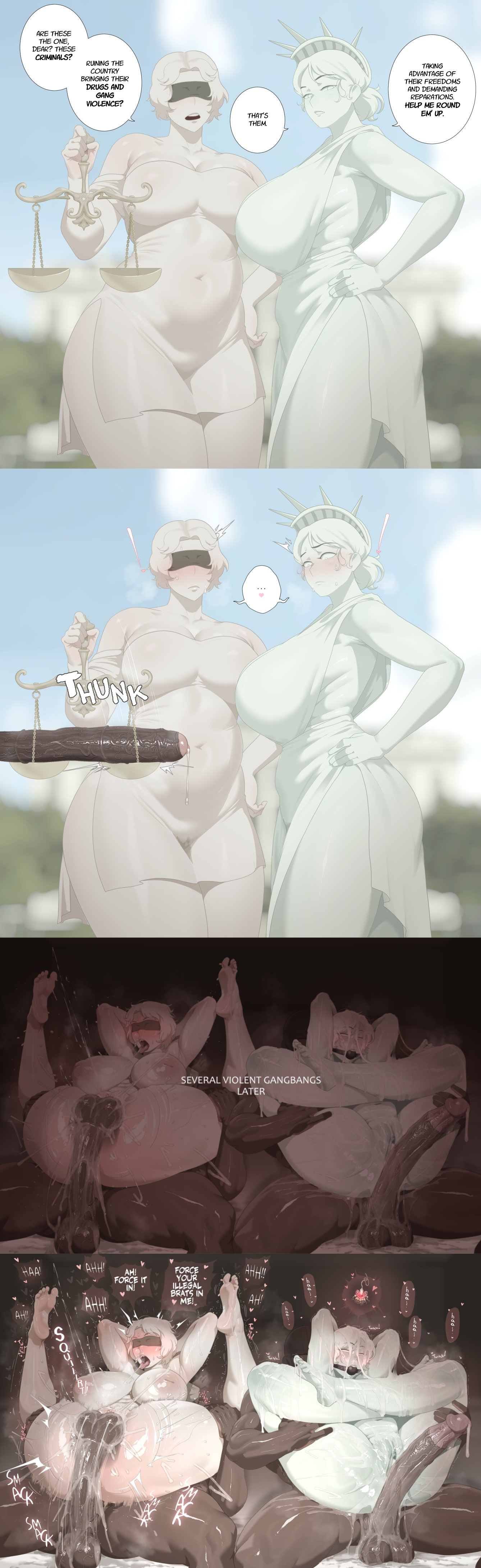 Rule34 – If it exists, there is porn of it / lady justice, statue of liberty / 8688010