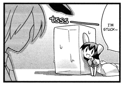 arata toshihira, inaba tewi, reisen udongein inaba, inaba of the moon and inaba of the earth, touhou, touhou bougetsushou, hard-translated, lowres, third-party edit, translated, 2girls, animal ears, comic, female focus, greyscale, ice, monochrome, multiple girls, rabbit ears