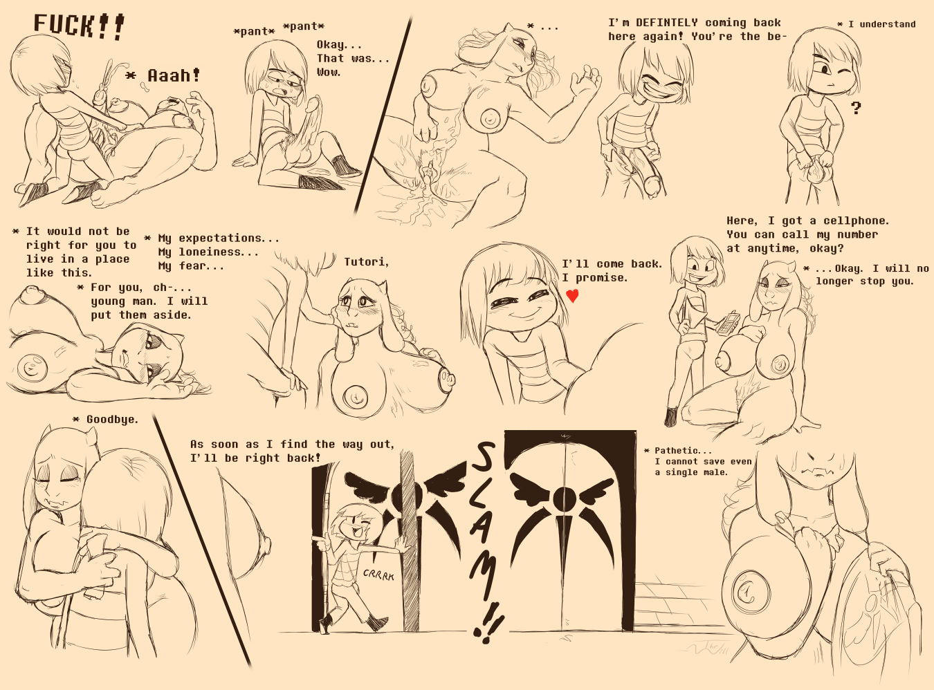 Rule34 – If it exists, there is porn of it / thewill, frisk, frisky (under(her)tail), toriel, tutori (under(her)tail) / 254665