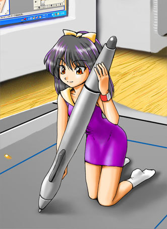 lowres, tagme, mini person, minigirl, pen