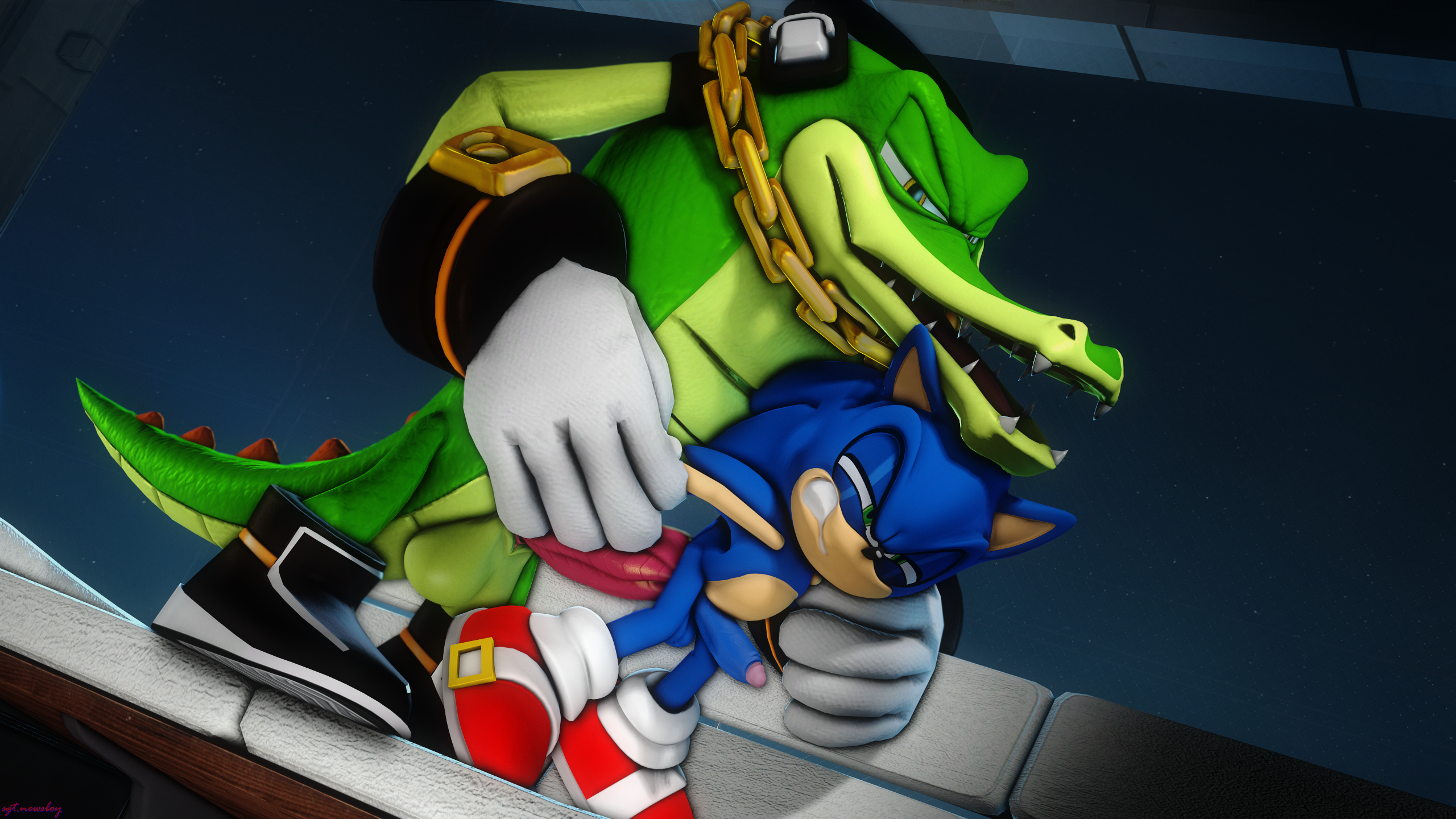 Rule34 – If it exists, there is porn of it / sonic the hedgehog, vector the crocodile / 8688290