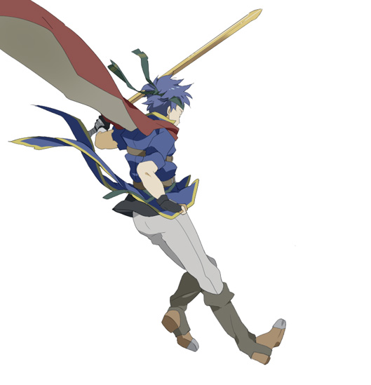 ike (fire emblem), fire emblem, fire emblem: path of radiance, fire emblem: radiant dawn, nintendo, blue hair, cape, gloves, headband, male focus, solo, sword, weapon
