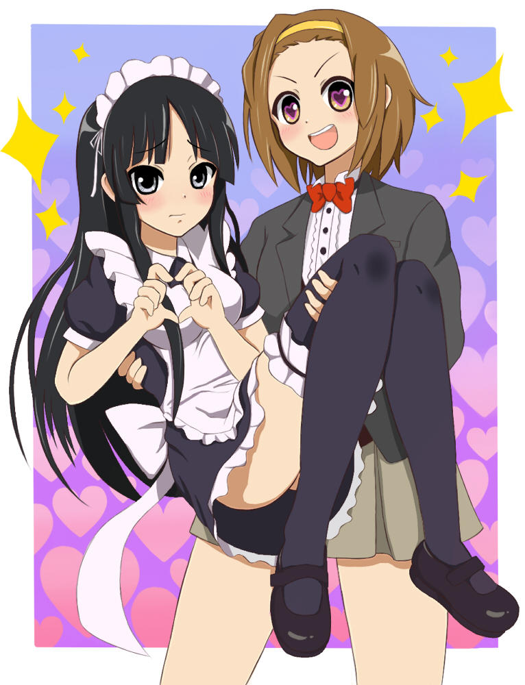akiyama mio, tainaka ritsu, k-on!, kyoto animation, artist request, tagme, 00s, 2girls, multiple girls