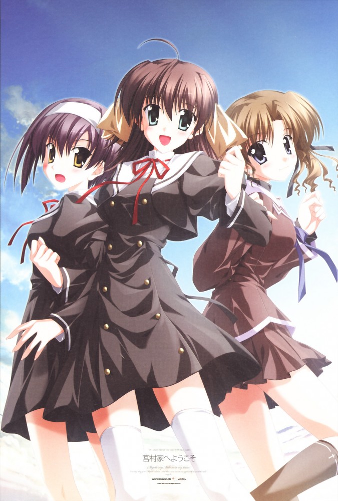 hayama mizuki, miyamura miyako, shindou kei (ef), ef (visual novel), artist request, tagme, 3girls, multiple girls