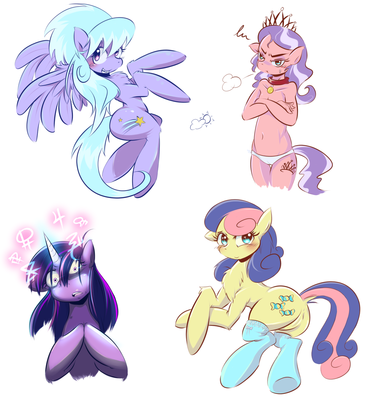Rule34 – If it exists, there is porn of it / balooga, bonbon (mlp), cloud chaser (mlp), diamond tiara (mlp) / 256937