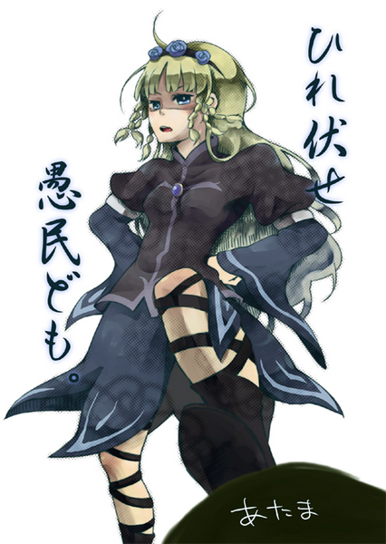 ameta (pixiv598197), shirley fennes, tales of (series), tales of legendia, image sample, pixiv sample, resized, 1girl, blonde hair, blue eyes, female focus, solo, standing, white background