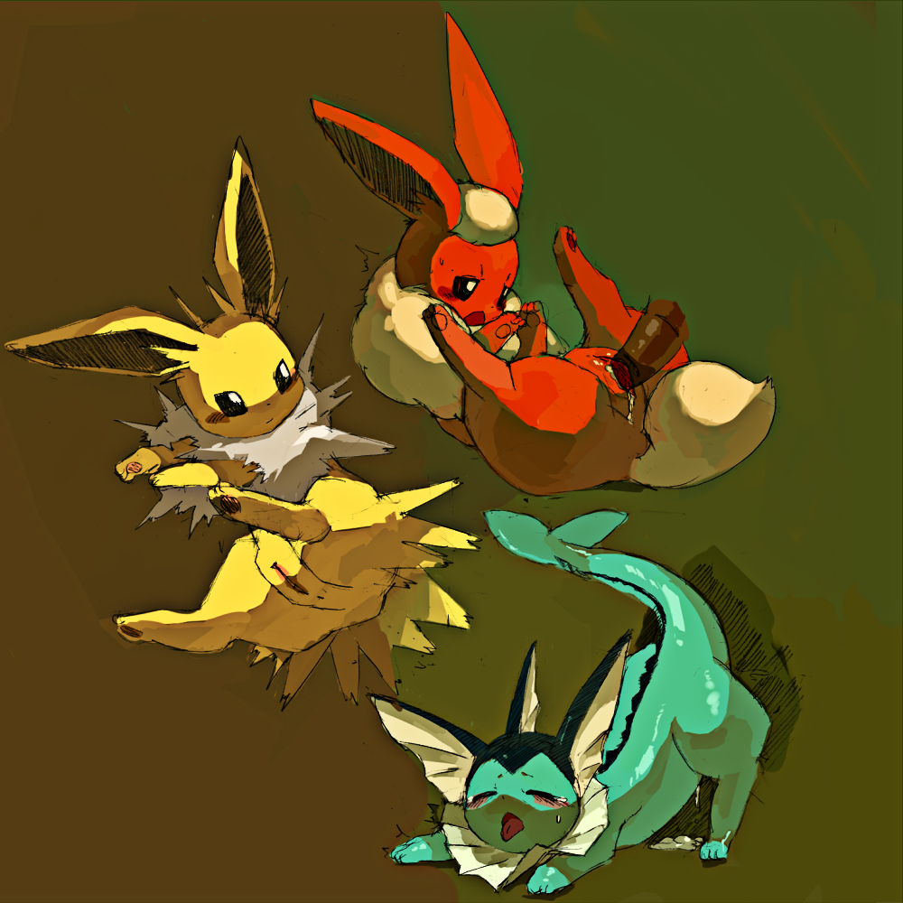 Rule34 – If it exists, there is porn of it / halsione, eeveelution, flareon, jolteon, vaporeon / 258095