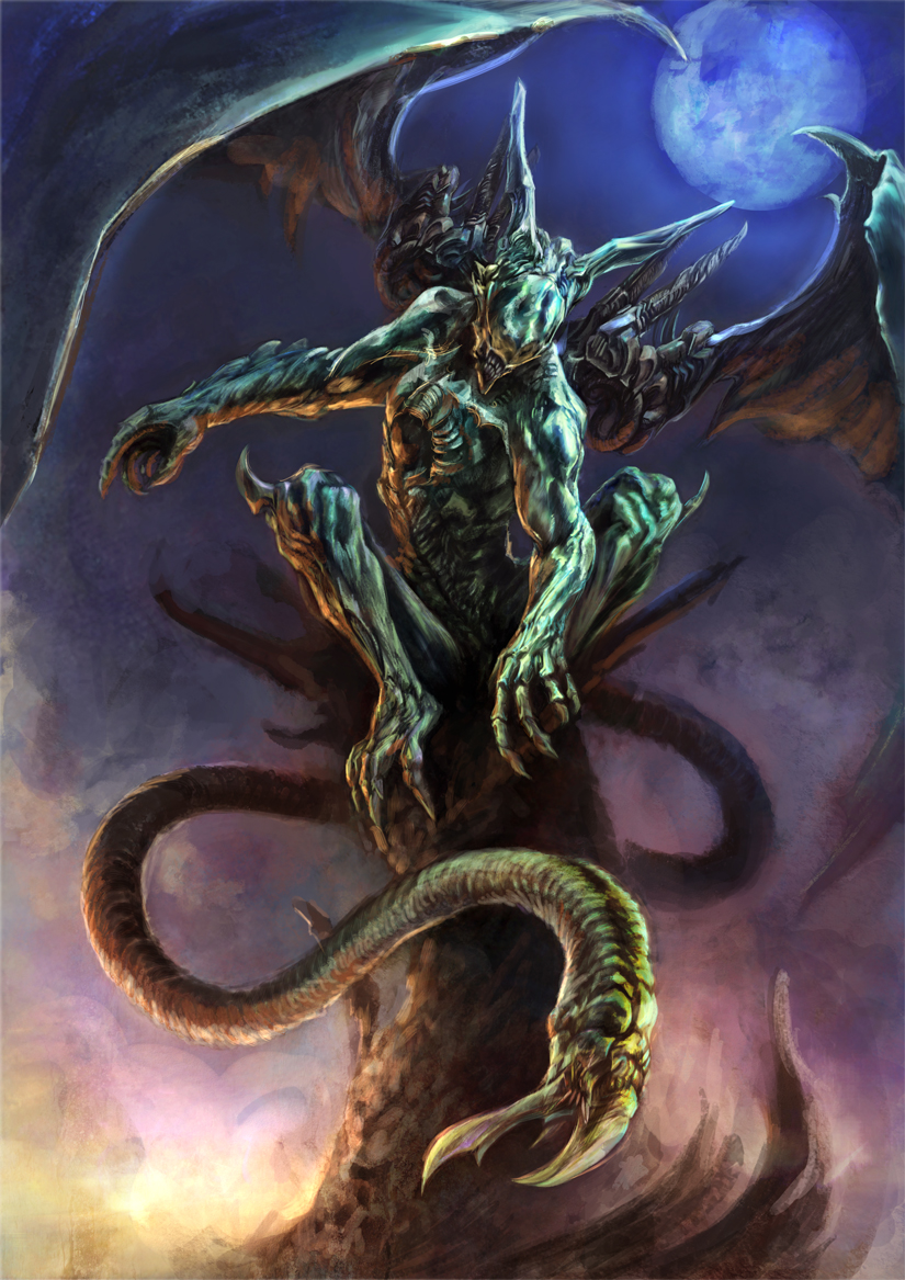 hayaken sarena, original, bad id, bad pixiv id, tagme, gargoyle, monster, no humans