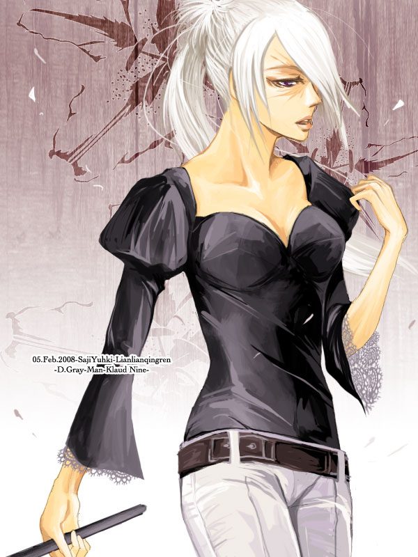 saji yuhki, klaud nine, d.gray-man, 00s, sword, weapon, white hair