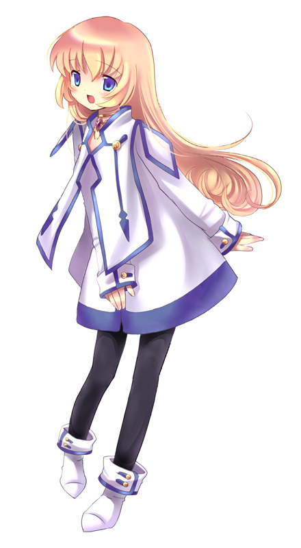 teu (navy), colette brunel, tales of (series), tales of symphonia, bad id, bad pixiv id, 00s, 1girl, blue eyes, blush, female focus, happy, long hair, pantyhose, pink hair, smile, solo
