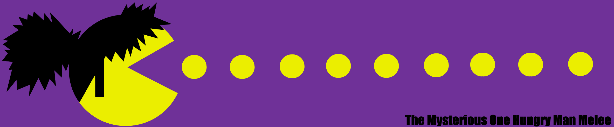 pac-man, raven (tales), namco, pac-man (game), tales of (series), tales of vesperia, derivative work, highres, long image, vector trace, wide image, black hair, crossover, parody, ponytail