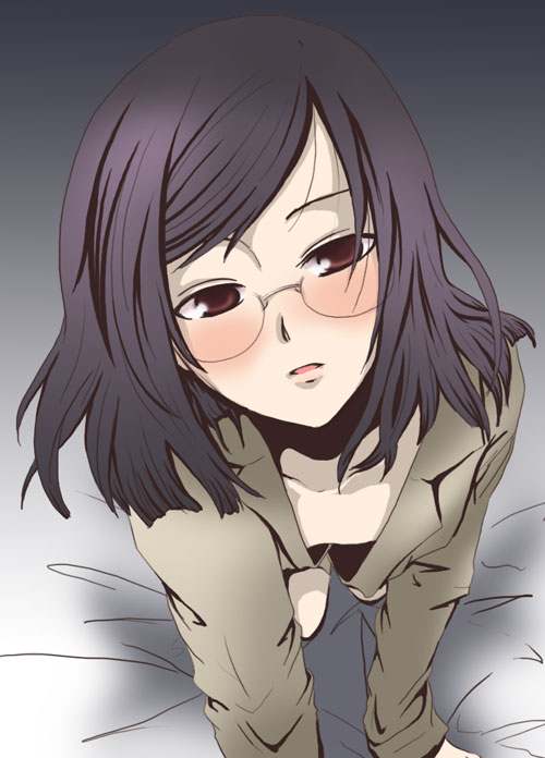 tieria erde, gundam, gundam 00, gender request, 00s, 1girl, androgynous, blush, female focus, genderswap, glasses, solo, trap