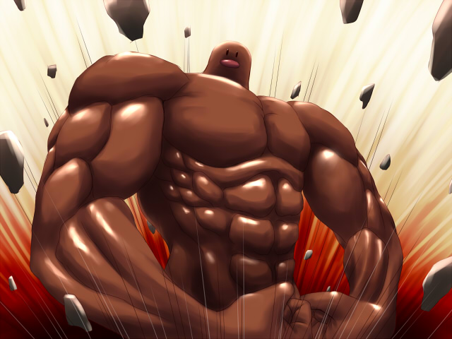 kakkou, diglett, nintendo, pokemon, bad id, bad pixiv id, 1boy, abs, dark-skinned male, dark skin, epic, gen 1 pokemon, male focus, manly, muscular, nose, personification, solo, what, | |
