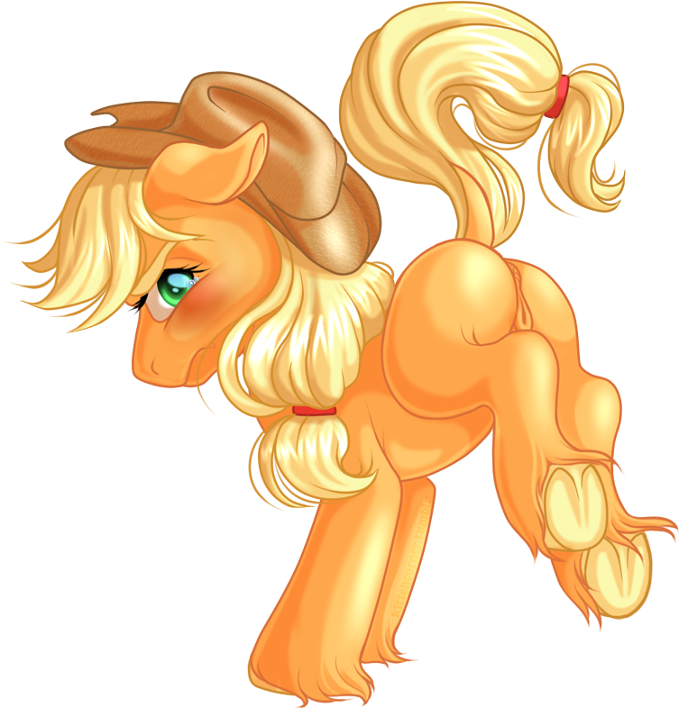 Rule34 – If it exists, there is porn of it / kittehkatbar, applejack (mlp) / 259655