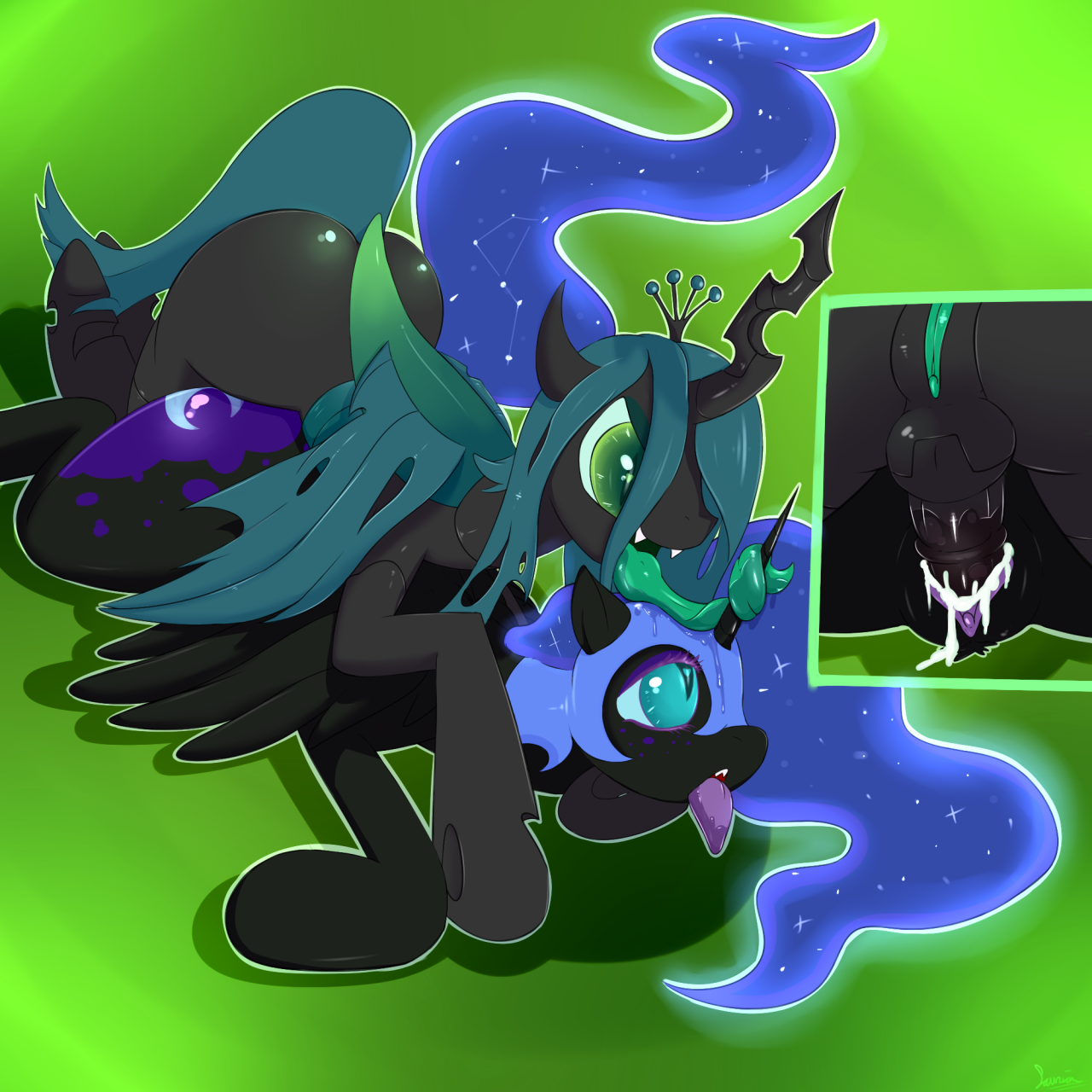 Rule34 – If it exists, there is porn of it / saurian (artist), nightmare moon (mlp), queen chrysalis (mlp) / 259784