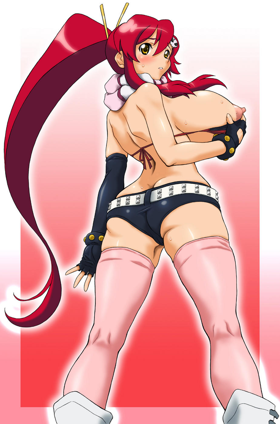 yoko littner, tengen toppa gurren lagann, highres, 00s, breasts, huge breasts