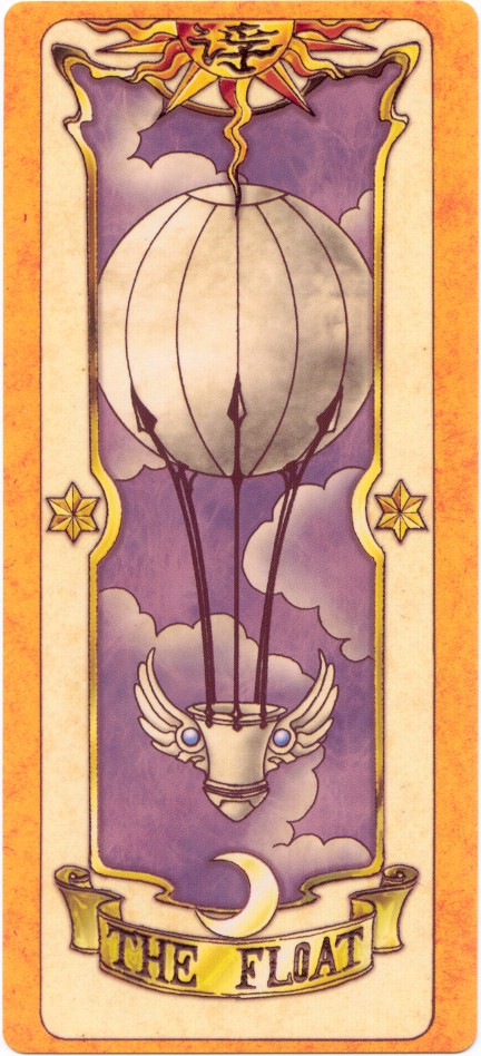 clow card, float (clow card), cardcaptor sakura, tagme, 1990s (style), aircraft, float, hot air balloon, retro artstyle