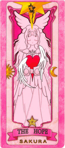 hope, hope (sakura card), sakura card, cardcaptor sakura, lowres, tagme, 1990s (style), closed eyes, retro artstyle
