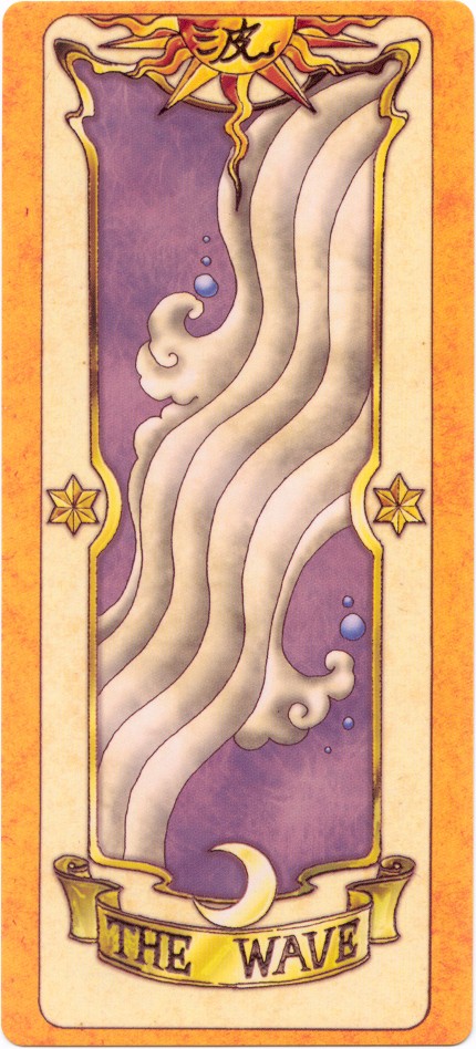 clow card, wave (clow card), cardcaptor sakura, tagme, 1990s (style), retro artstyle, waving