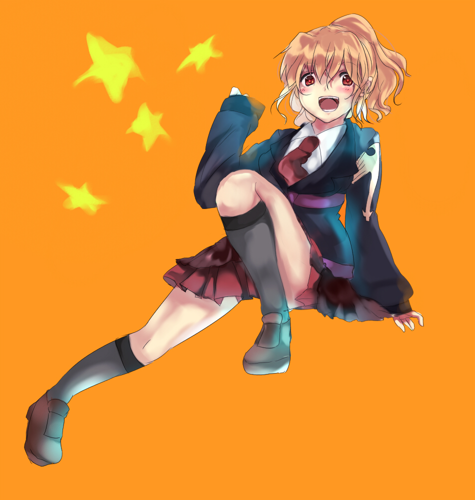 eiko (ykmykr), takonegi processor, ushiromiya jessica, umineko no naku koro ni, bad id, bad pixiv id, 00s, 1girl, blonde hair, female focus, necktie, ponytail, solo