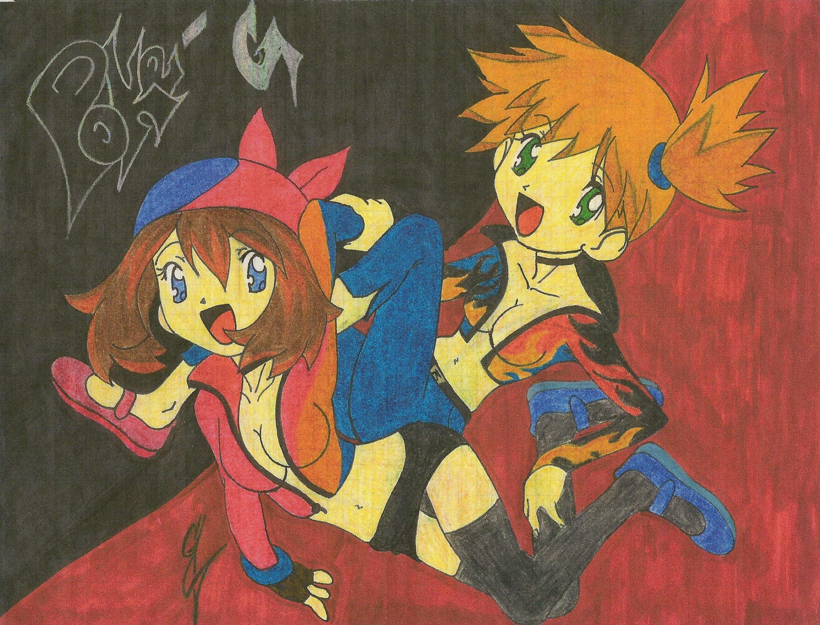 haruka (pokemon), kasumi (pokemon), pokemon, highres, tagme, reiaya (artist)