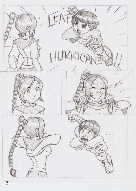 rock lee, ty lee, avatar: the last airbender, drawing, naruto, …, breasts, crossover, flashing, monochrome, ponytail, shirt lift