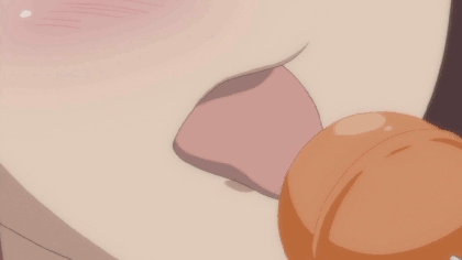 suminoe riko, kissxsis, animated, animated gif, anime screenshot, lowres, 00s, 1girl, bandaid, brown hair, candy, food, licking, lollipop, long hair, looking at viewer, ponytail, saliva, saliva trail, sexually suggestive