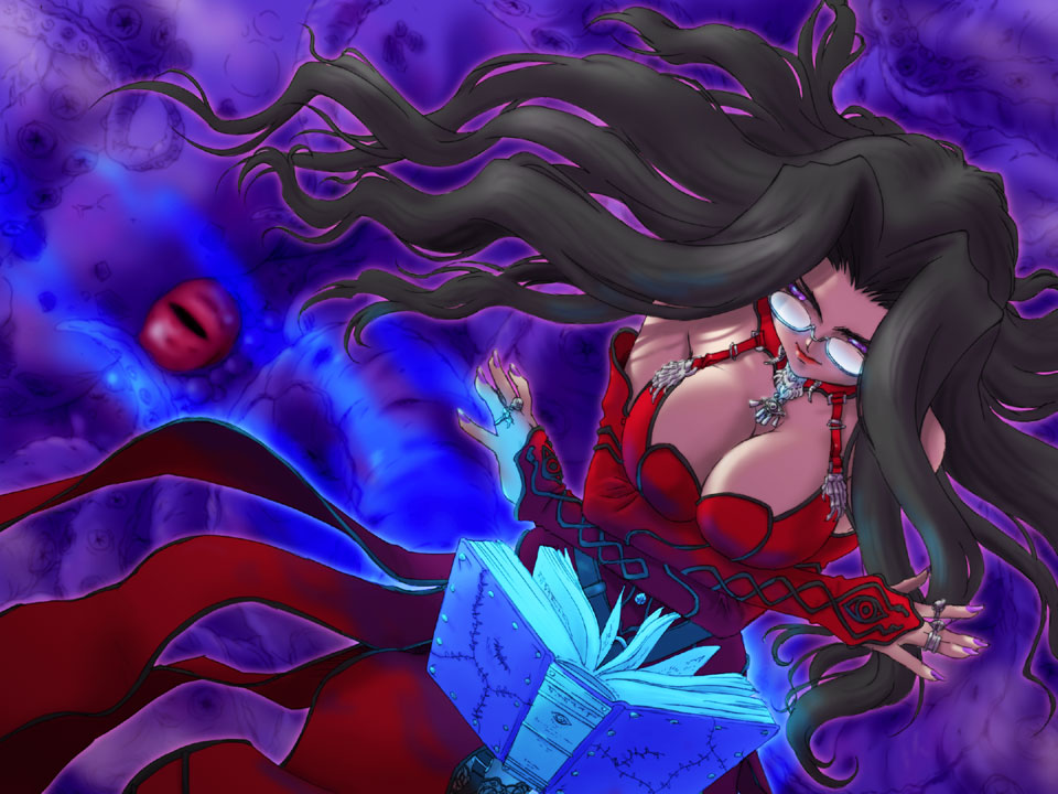 iga tomoteru, original, black hair, book, breasts, cleavage, glasses, huge breasts, solo