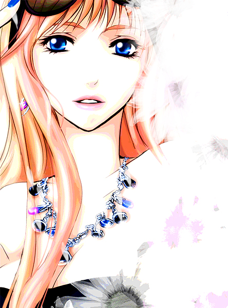 dcvermeer, sheryl nome, macross, macross frontier, bad id, bad pixiv id, 00s, 1girl, blonde hair, blue eyes, breasts, cleavage, earrings, female focus, jewelry, long hair, necklace, solo, sunglasses