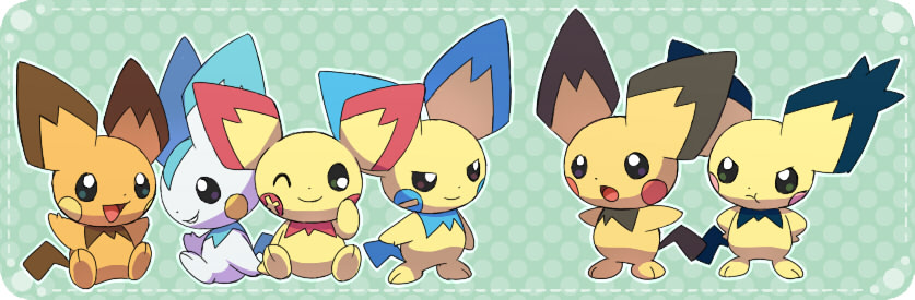 minun, pachirisu, pichu, pikachu, plusle, raichu, spiky-eared pichu, nintendo, pokemon, :d, :o, :t, alternate color, arms up, brown eyes, closed mouth, full body, gen 1 pokemon, gen 2 pokemon, gen 3 pokemon, gen 4 pokemon, green eyes, looking at viewer, no humans, open mouth, outstretched arms, pokemon (creature), polka dot, polka dot background, pout, purple eyes, shiny and normal, shiny pokemon, sitting, smile, smug
