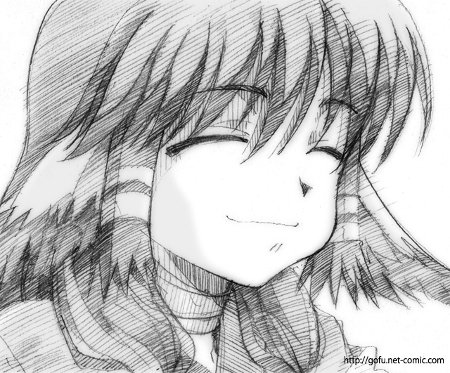 gofu, aruruu, utawarerumono, traditional media, 00s, greyscale, monochrome, sketch, solo