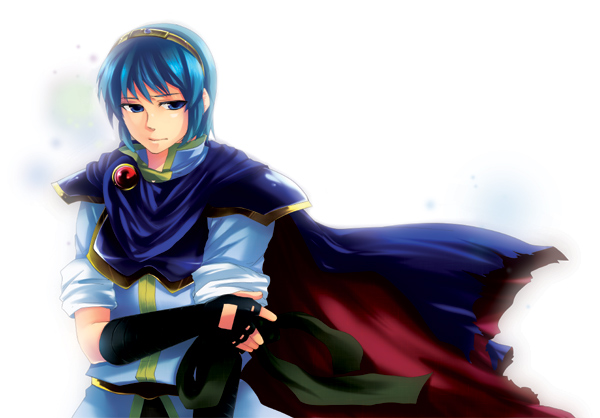 marth (fire emblem), fire emblem, fire emblem: mystery of the emblem, fire emblem: shadow dragon, nintendo, bad id, bad pixiv id, blue eyes, blue hair, cape, gloves, solo, tiara