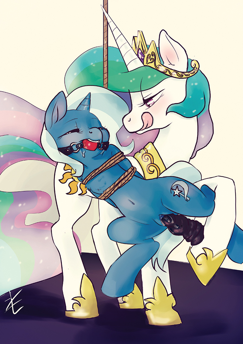 Rule34 – If it exists, there is porn of it / lizombie, princess celestia (mlp), trixie (mlp) / 263391